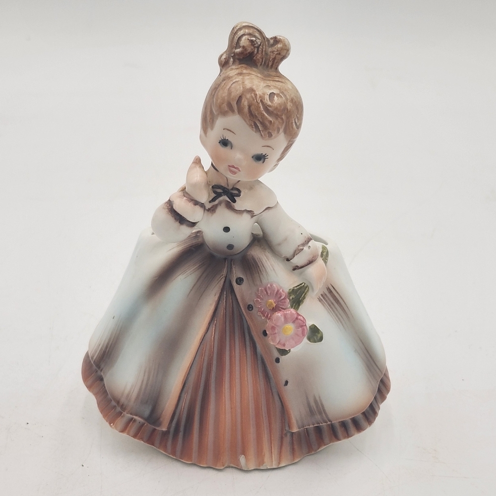 Vintage 1963 Inarco Girl Planter Vase vanity brush E-871 Ceramic Decor pot